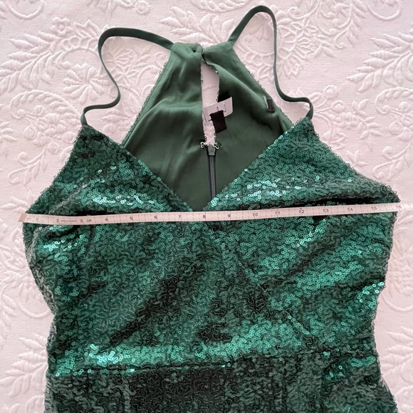 NWOT Lulus Hilaria Emerald Green Sequin Bodycon Mini Dress Small - Picture 5 of 8